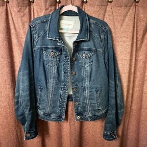 Pilcro Dark Blue Cropped Jean Jacket